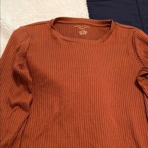 American Eagle Soft and Plush Burnt Orange Top